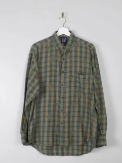 Men's Vintage Green Printed Gap Shirt M