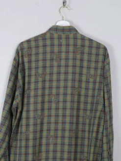Men's Vintage Green Printed Gap Shirt M