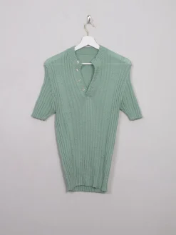 Men's Vintage Green Ribbed Top S/M