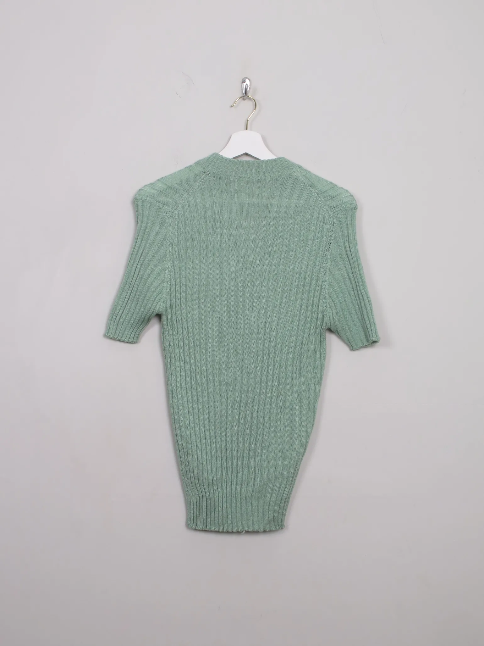 Men's Vintage Green Ribbed Top S/M