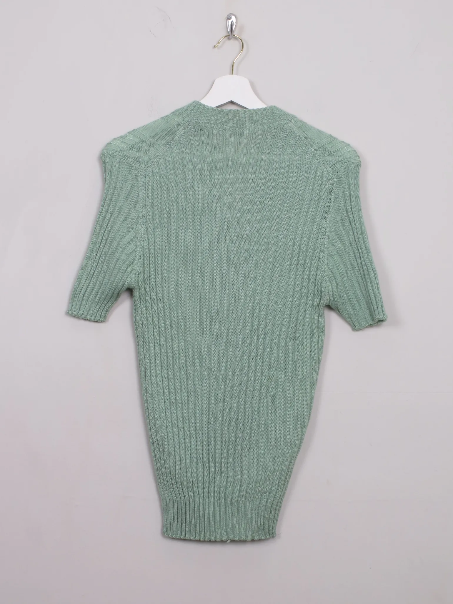 Men's Vintage Green Ribbed Top S/M