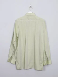 Men's Vintage Green Stiped Shirt L
