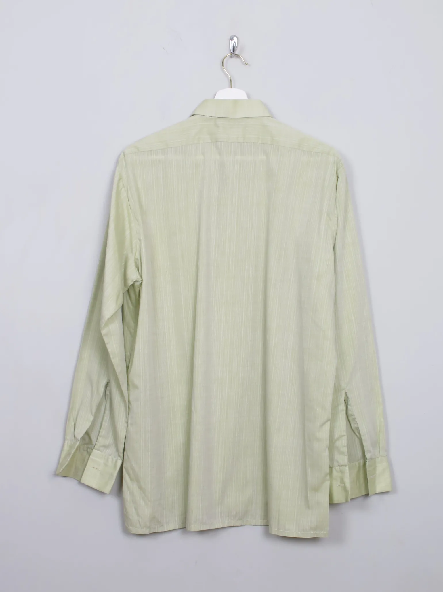 Men's Vintage Green Stiped Shirt L