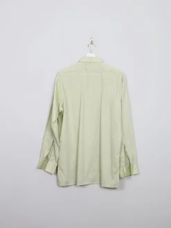 Men's Vintage Green Stiped Shirt L