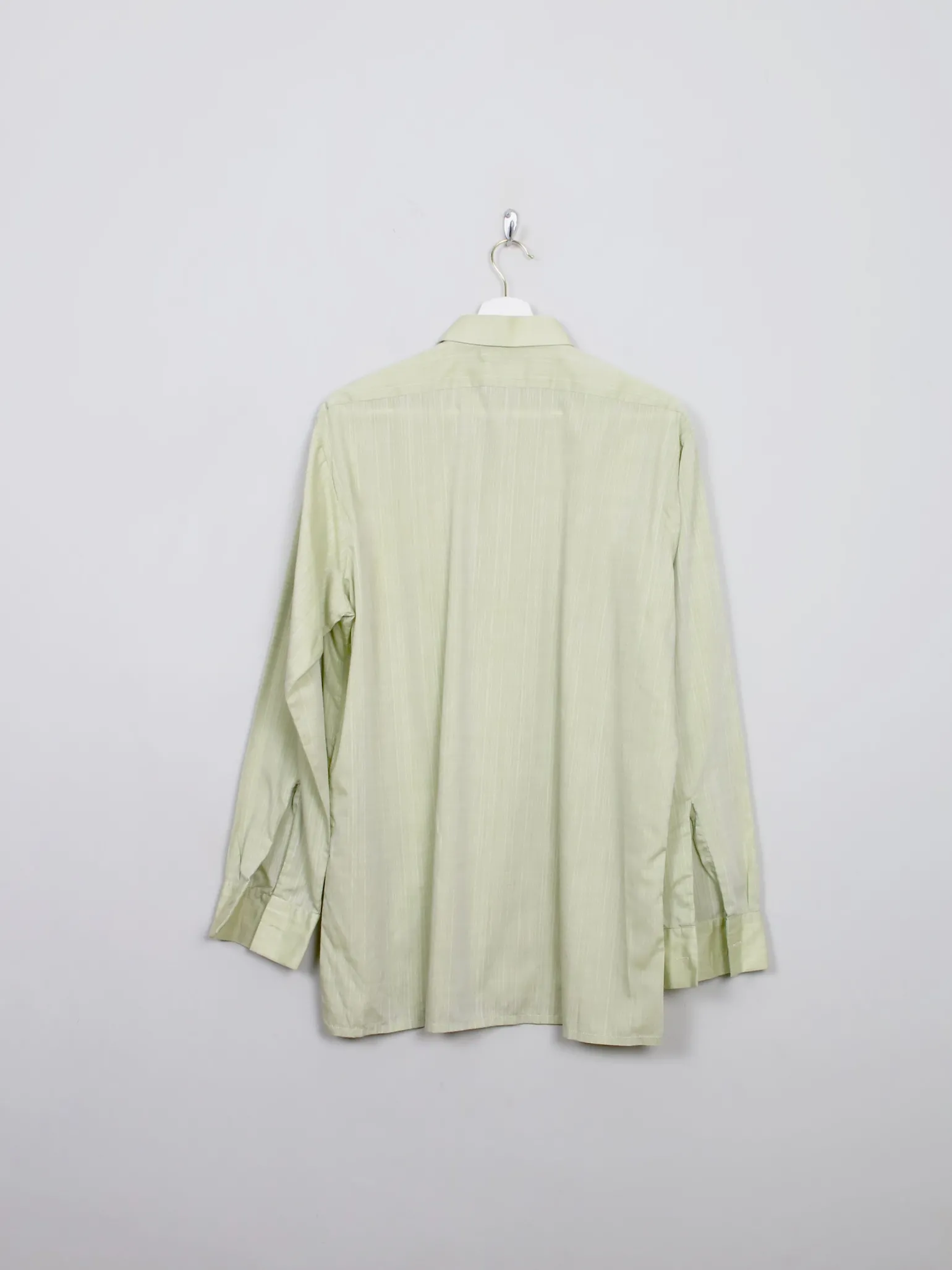 Men's Vintage Green Stiped Shirt L