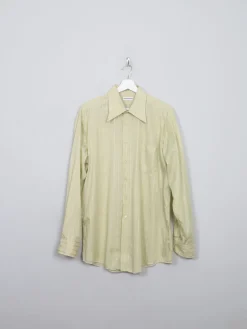 Men's Vintage Green Striped Shirt XL