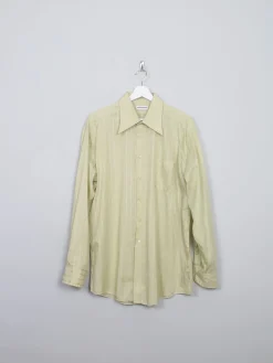 Men's Vintage Green Striped Shirt XL
