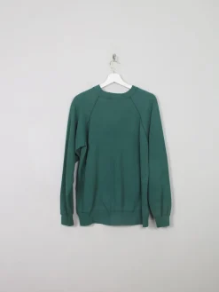 Men's Vintage Green Sweatshirt With Logo L