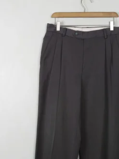 Men's Vintage Green Trousers With Pleats 30W/32L
