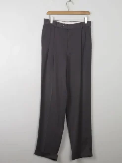 Men's Vintage Green Trousers With Pleats 30W/32L
