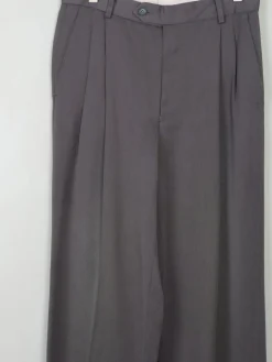 Men's Vintage Green Trousers With Pleats 30W/32L