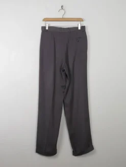 Men's Vintage Green Trousers With Pleats 30W/32L