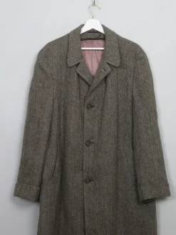 Men's Vintage Green Tweed Coat L