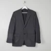 Men's Vintage Grey & Black Check Jacket By Canali 38 R