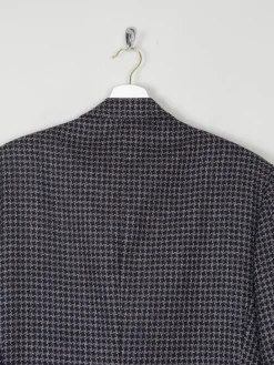 Men's Vintage Grey & Navy Houndstooth Jaeger Double Breasted Jacket 44