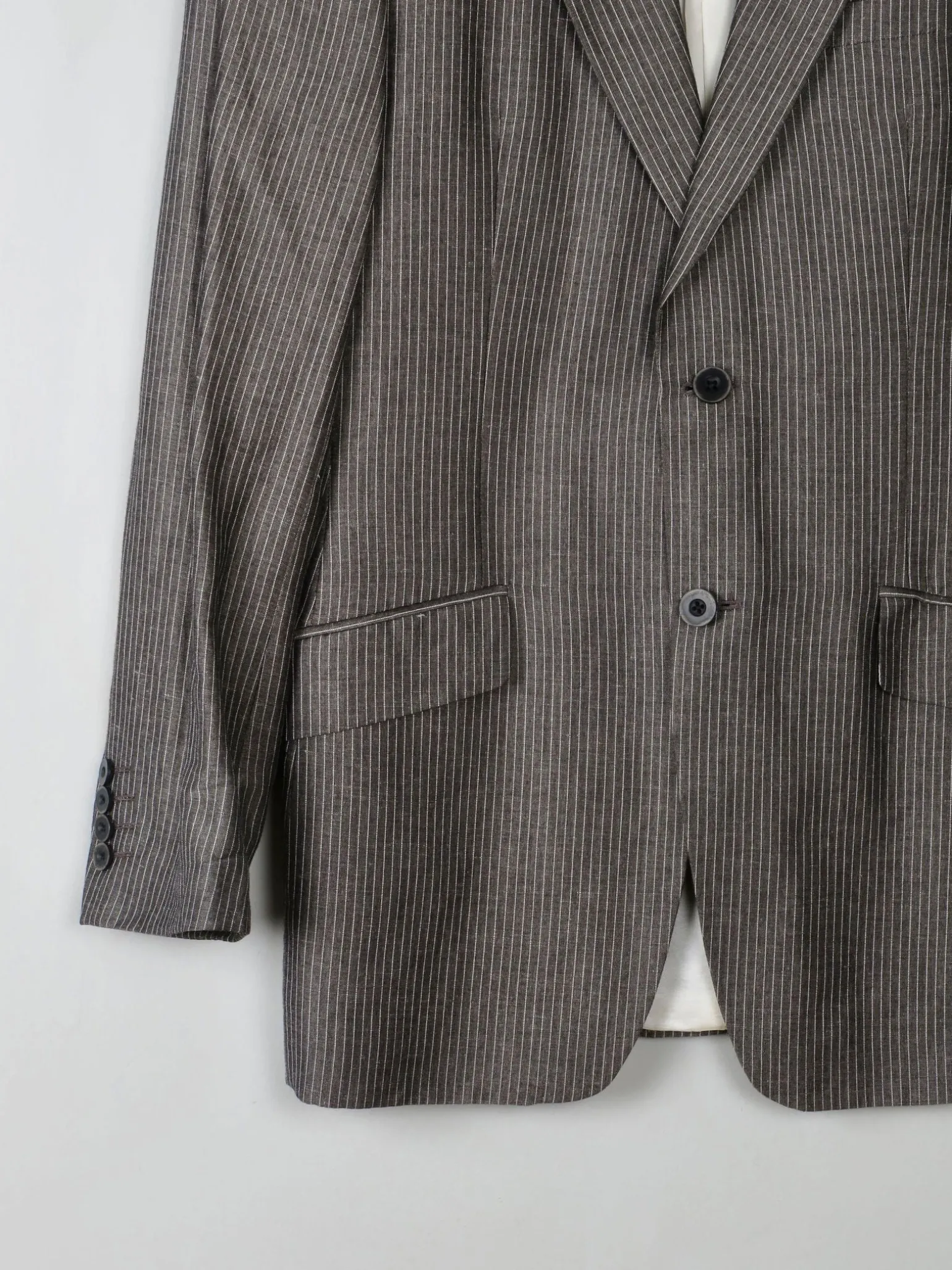 Men's Vintage Grey Remus Linen Mix Jacket 38"