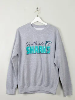 Men's Vintage Grey Shark Sweatshirt M
