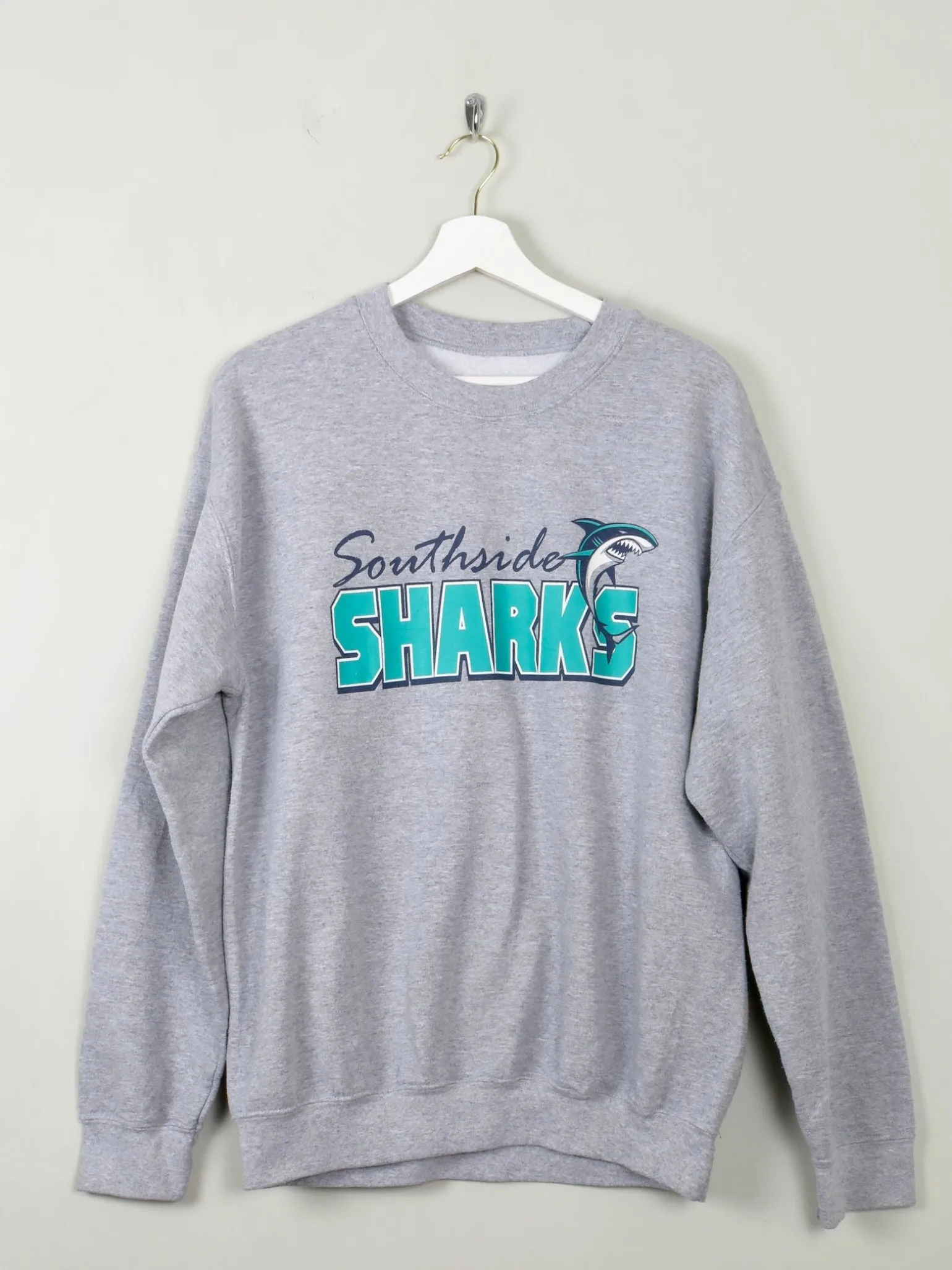 Men's Vintage Grey Shark Sweatshirt M