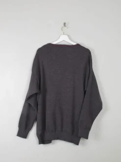 Men's Vintage Grey V- Neck Jumper Unworn L