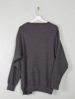 Men's Vintage Grey V- Neck Jumper Unworn L