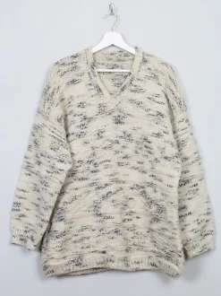 Men's Vintage Hand-Knit V-neck M/L