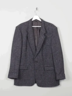 Men's Vintage Harris Tweed Grey/Blue/Green Jacket L 44"