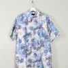 Men's Vintage Hawaiian Dragon Shirt Blue XL