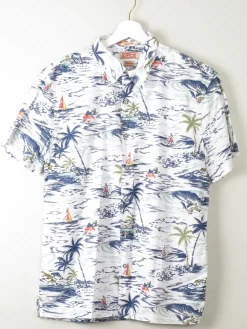 Men's Vintage Hawaiian Shirt Lucky Brand M