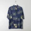 Men's Vintage Hawaiian Silk Shirt L