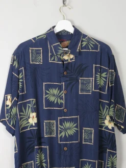 Men's Vintage Hawaiian Silk Shirt L