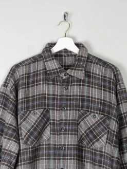 Men's Vintage Heavy Flannel Wool Feel Shirt XL