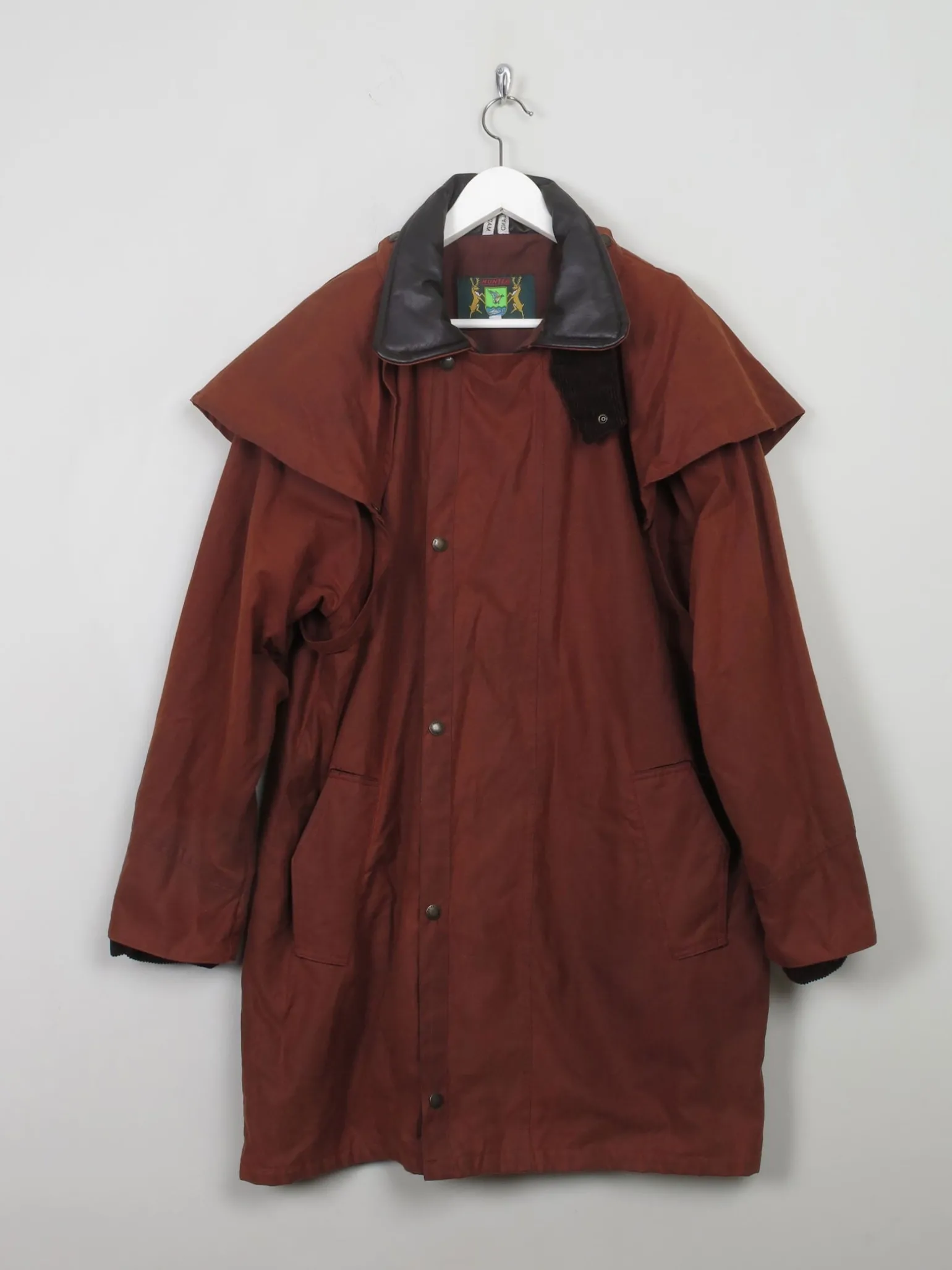 Men's Vintage Hunter Rust Wax Short Coat M