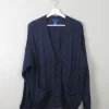 Men's Vintage Knitted Cardigan Blue L