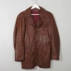 Men's Vintage Leather Jacket Rust S