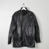 Men's Vintage Leather Jacket Black L