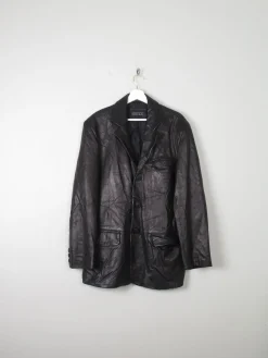 Men's Vintage Leather Jacket Black M