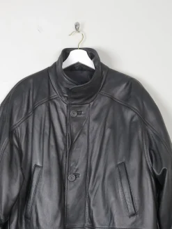 Men's Vintage Leather Jacket Black L