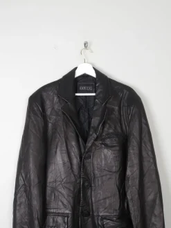 Men's Vintage Leather Jacket Black M