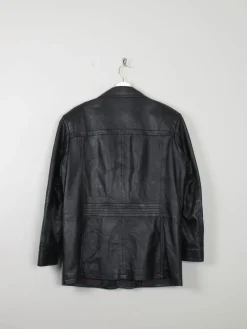 Men's Vintage Leather Jacket Black L