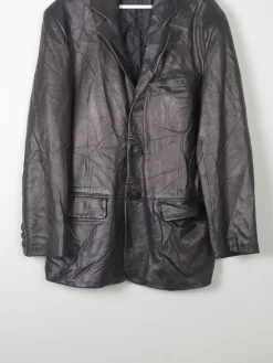 Men's Vintage Leather Jacket Black M