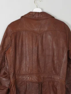 Men's Vintage Leather Jacket Rust S