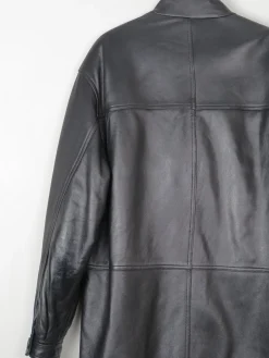Men's Vintage Leather Jacket Black L