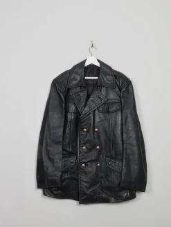 Men's Vintage Leather Police Jacket 44"/L