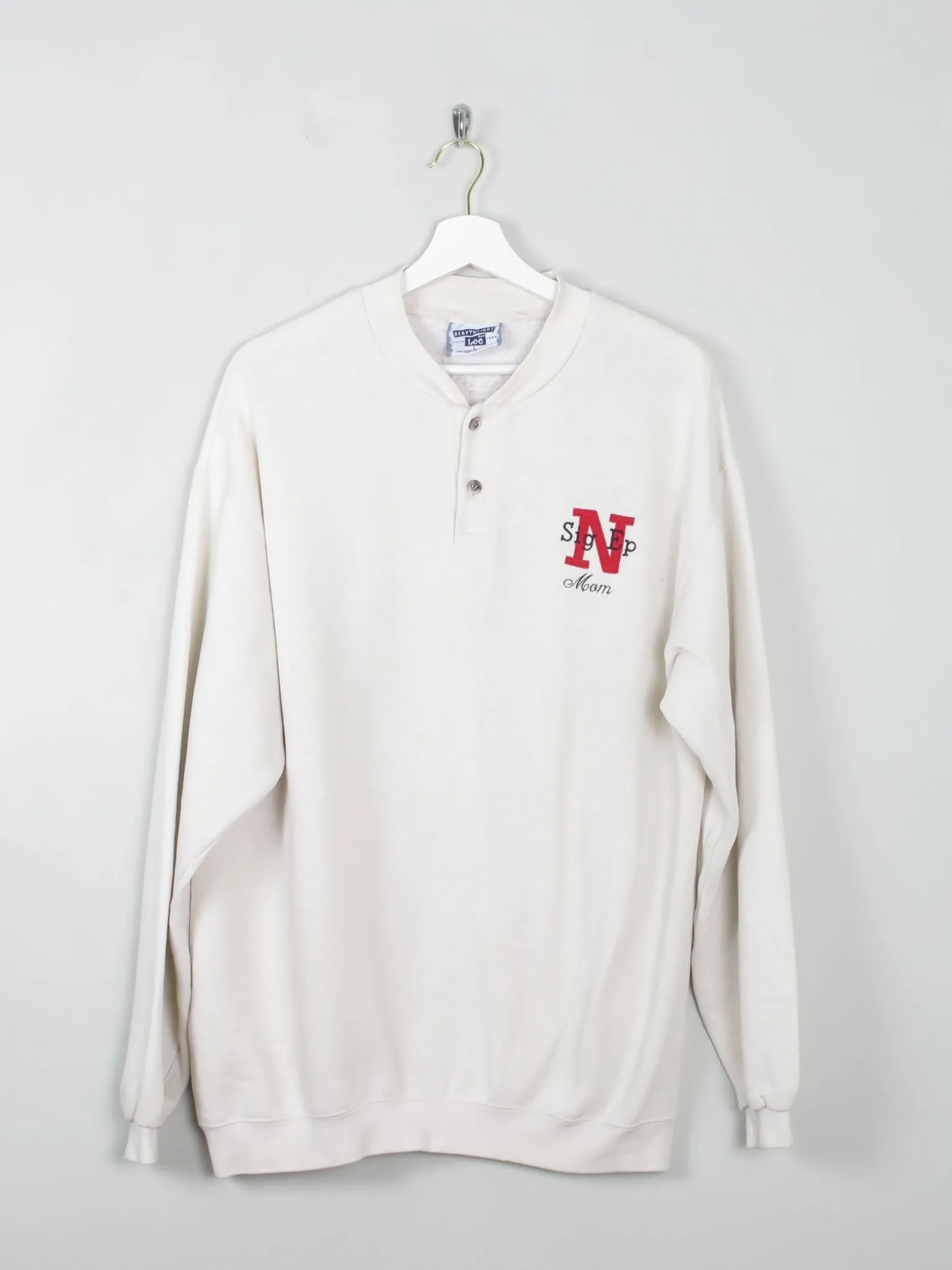 Men's Vintage Lee Ecru Sweatshirt L