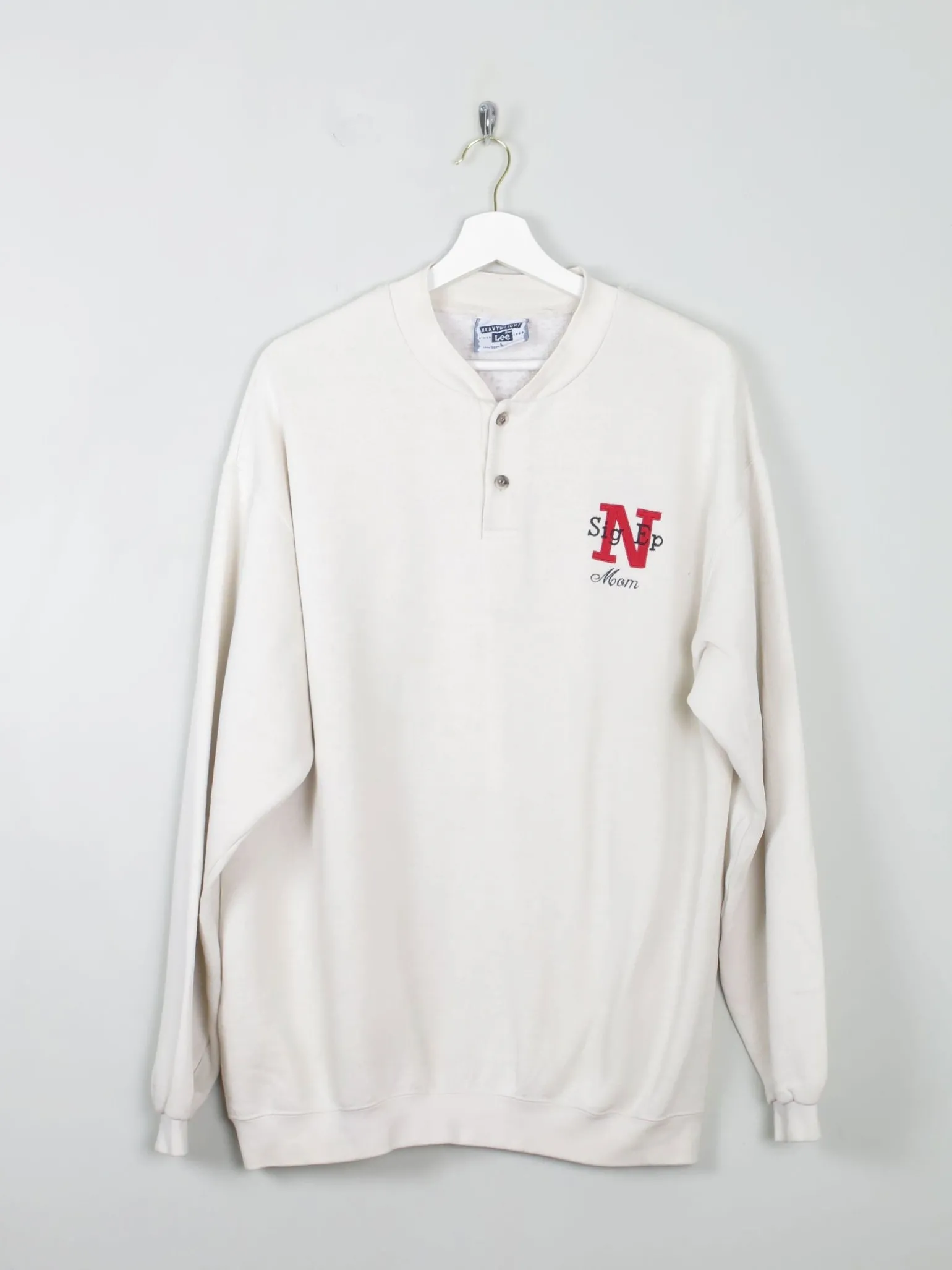 Men's Vintage Lee Ecru Sweatshirt L