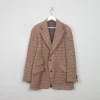 Men's Vintage Light Brown Heavy  Tweed Polo Ralph Lauren Jacket L/44