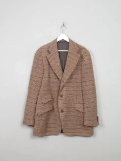 Men's Vintage Light Brown Heavy  Tweed Polo Ralph Lauren Jacket L/44