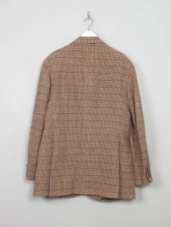 Men's Vintage Light Brown Heavy Tweed Polo Ralph Lauren Jacket L/44
