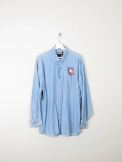 Men's Vintage Light Denim Work Shirt M/L [Oversized]