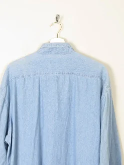 Men's Vintage Light Denim Work Shirt M/L [Oversized]